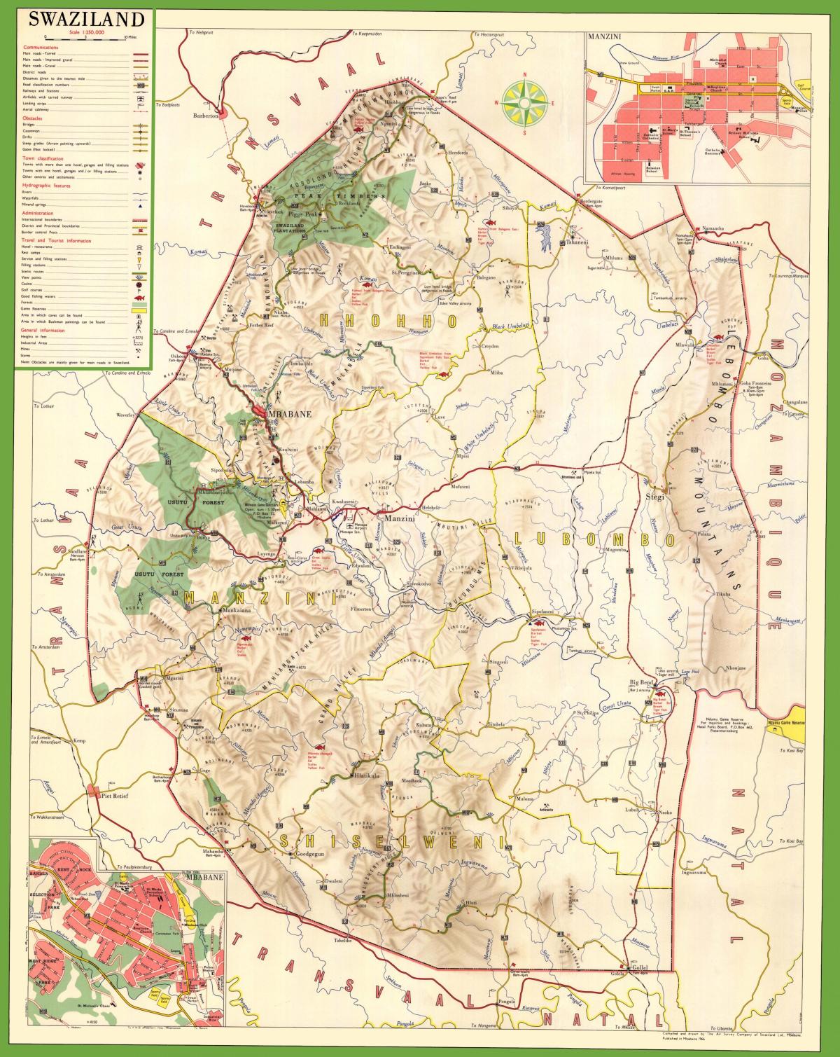 Ətraflı xəritəsi Свазиленда