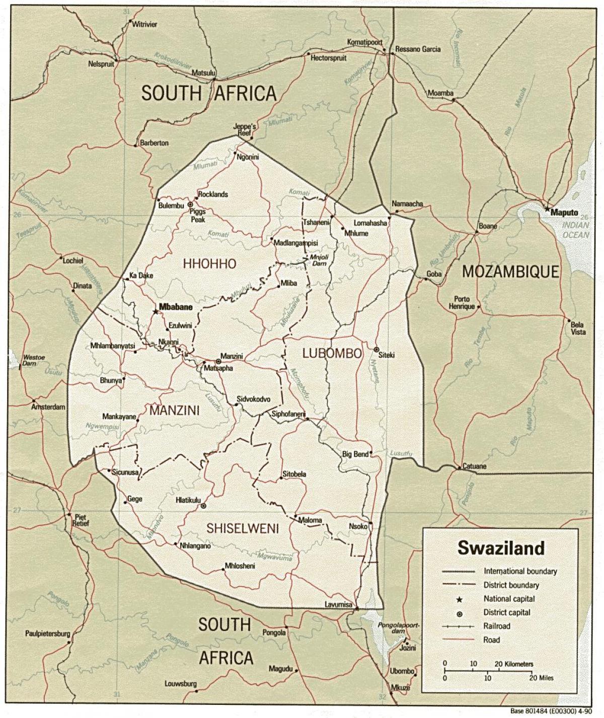 Kart ситеки Свазиленда